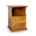 Ver imagem 3 de Mesa de Cabeceira Slim Madeira Maciça Marrom