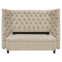 Ver imagem 1 de Kit Cabeceira e Calçadeira Baú Casal Everest P02 140cm para Cama Box Corano Bege