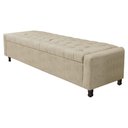 Ver imagem 7 de Kit Cabeceira e Calçadeira Baú Casal Everest P02 140cm para Cama Box Corano Bege
