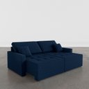 Ver mais imagens de Sofá 3 Lugares 212 100 x 90 cm Veludo Tomie Yescasa Azul Marinho