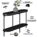 Ver imagem 5 de Conjunto Aparador Para Sala De Estar Recpção Com Mesa De Centro Nord L05 Preto - Lyam Decor