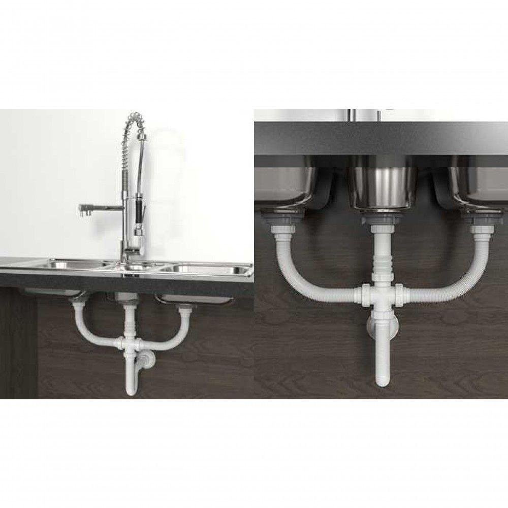 Sifao Tubo Extensivo Cuba Tripla 75cm Branco - Blukit - 2
