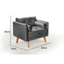 Ver imagem 3 de Poltrona Moderna Luma Decoração Sala, Varanda, Recepção