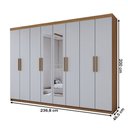 Ver imagem 4 de Guarda-roupa Casal Aurora 8 Portas 4 Gavetas com Espelho - Panorama Móveis