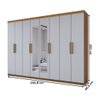 Guarda-roupa Casal Aurora 8 Portas 4 Gavetas com Espelho - Panorama Móveis - 4