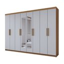 Ver imagem 3 de Guarda-roupa Casal Aurora 8 Portas 4 Gavetas com Espelho - Panorama Móveis