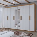 Ver imagem 1 de Guarda-roupa Casal Aurora 8 Portas 4 Gavetas com Espelho - Panorama Móveis