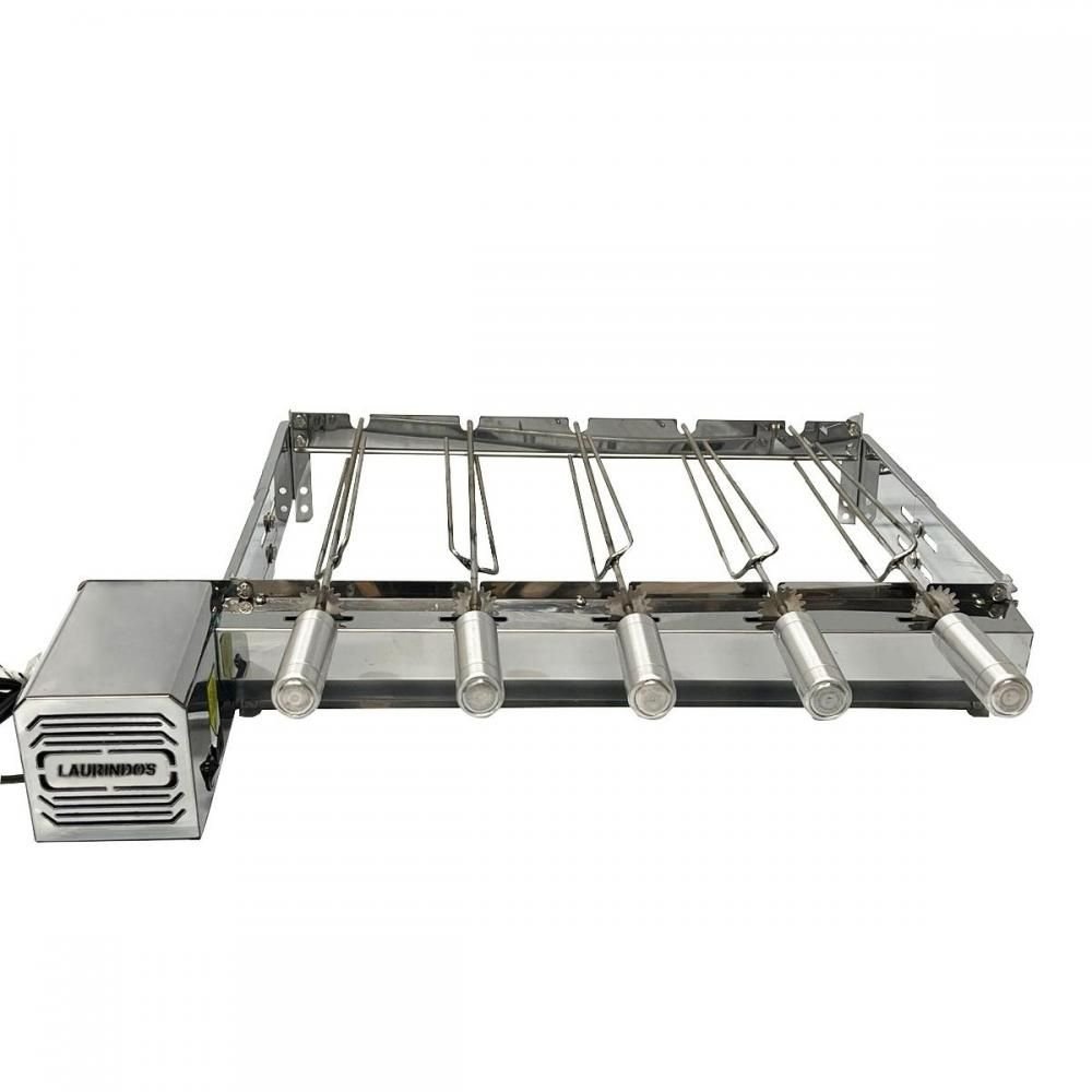 Churrasqueira Giratória Baixa Inox 5 Espetos Motor Esquerdo Ldo - 1