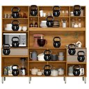 Ver imagem 4 de Kit Cozinha Compacta Pleno 10 Portas 3 Gavetas MDF 218cm Cinamon e Nude Demóbile