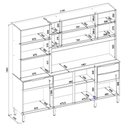 Ver imagem 5 de Kit Cozinha Compacta Pleno 10 Portas 3 Gavetas MDF 218cm Cinamon e Nude Demóbile