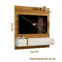 Ver imagem 4 de Painel Home De Tv Até 55 Polegadas Com Portas Basculantes Freijó Off White Zander Shop Jm