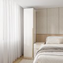 Ver imagem 1 de Guarda-Roupa Planejado 40cm 1 Porta com Prateleiras Jade CabeCasa MadeiraOriginals Branco/Fosco