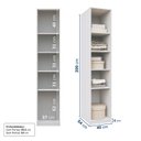 Ver imagem 3 de Guarda-Roupa Modular 40cm 1 Porta com Prateleiras Jade CabeCasa MadeiraOriginals Branco/Fosco