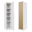 Ver imagem 4 de Guarda-Roupa Planejado 40cm 1 Porta com Prateleiras Jade CabeCasa MadeiraOriginals Branco/Fosco