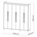 Ver imagem 2 de Guarda Roupa Casal 6 Portas Elegance 1003780 Imbuia Rustico