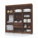 Ver imagem 3 de Guarda Roupa Casal 6 Portas Elegance 1003780 Imbuia Rustico