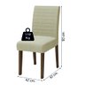Conjunto com 2 Cadeiras Estofada Sala de Jantar Onix Creta Cedro / Areia Dobuê - 2