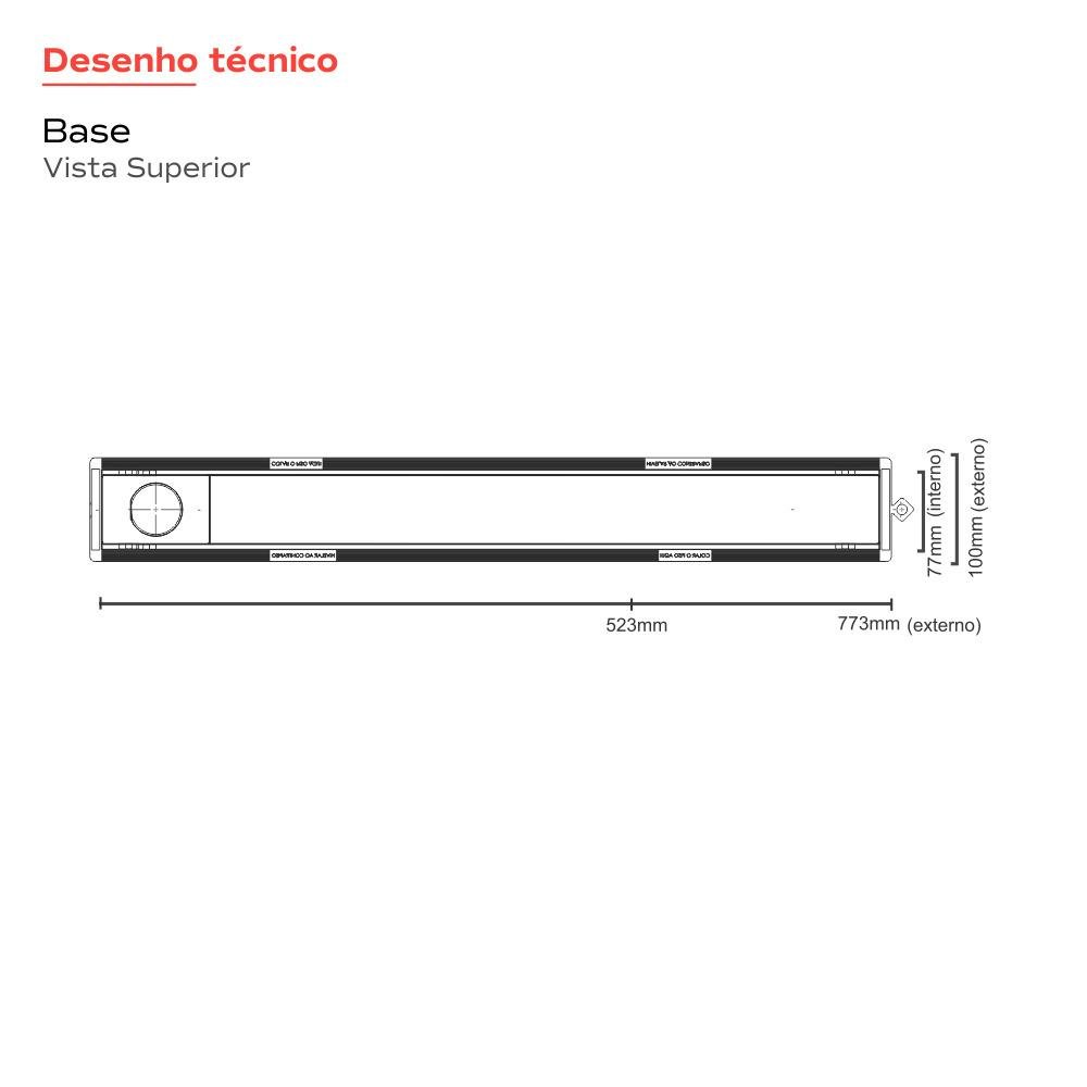 Ralo Linear Inox 50 Cm Saída Extremidade Gold Versatile - 8