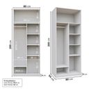Ver imagem 4 de Guarda-Roupa Modular 80cm sem Portas com Prateleiras Jade CabeCasa MadeiraOriginals Branco/Fosco