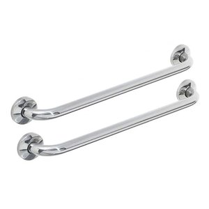 Alça Barra de Apoio Inox 80cm Kit 2 Unid Cadeirante Idoso Deficiente Corrimao Box Banheiro Corredor 