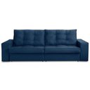 Ver imagem 5 de Sofá Retrátil e Reclinável 3 Lugares 2,10m com Molas Melissa Suede Azul Rover & Beato