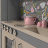 Cozinha Infantil com Refrigerador Diana 100% MDF - beemóveis - Cinza - 4
