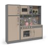Cozinha Infantil com Refrigerador Diana 100% MDF - beemóveis - Cinza - 1