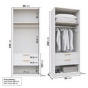 Ver imagem 3 de Guarda-roupa Modular 80cm sem Portas com Gaveteiro Jade CabeCasa MadeiraOriginals
