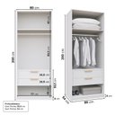 Ver imagem 3 de Guarda-Roupa Planejado 80cm sem Portas com Gaveteiro Jade CabeCasa MadeiraOriginals Branco/Fosco