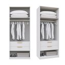 Ver imagem 2 de Guarda-Roupa Planejado 80cm sem Portas com Gaveteiro Jade CabeCasa MadeiraOriginals Branco/Fosco