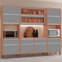 Ver imagem 1 de Cozinha Completa Modulada Tuboarte Maite 100% Mdf com 1 Balcão Grande 10 Portas 4 Gavetas