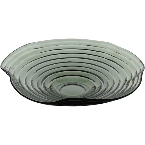 Centro Mesa Fruteira Decorativo Home&co Vidro 8x34x34cm Fumê