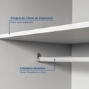 Ver imagem 4 de Guarda-Roupa de Canto Reto Planejado 95cm sem Portas com Cabideiros Jade CabeCasa MadeiraOriginals Branco/Fosco