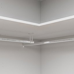 Guarda-roupa de Canto Reto Modular 95cm sem Portas com Cabideiros Jade Cabecasa Madeiramadeira - 3