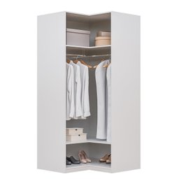 Guarda-roupa de Canto Reto Modular 95cm sem Portas com Cabideiros Jade Cabecasa Madeiramadeira - 1