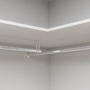 Ver imagem 3 de Guarda-Roupa de Canto Reto Planejado 95cm sem Portas com Cabideiros Jade CabeCasa MadeiraOriginals Branco/Fosco