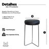 Kit 4 Banqueta Banco Aço Média Cozinha Bar Balcão 60cm Preta - 5