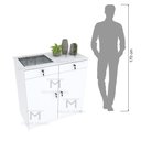 Ver imagem 6 de BALCÃO VITRINE JÓIAS COMPACTO COM DUAS PORTAS M297.2021.B MUNDI MOVEIS