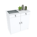 Ver imagem 1 de BALCÃO VITRINE JÓIAS COMPACTO COM DUAS PORTAS M297.2021.B MUNDI MOVEIS