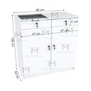 Ver imagem 2 de BALCÃO VITRINE JÓIAS COMPACTO COM DUAS PORTAS M297.2021.B MUNDI MOVEIS