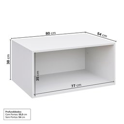 Ponte Modular 80cm com 2 Portas Jade Cabecasa Madeiramadeira - 3
