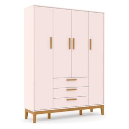 Guarda Roupa Infantil Nature 4 Portas Rose Eco Wood – Matic - 1
