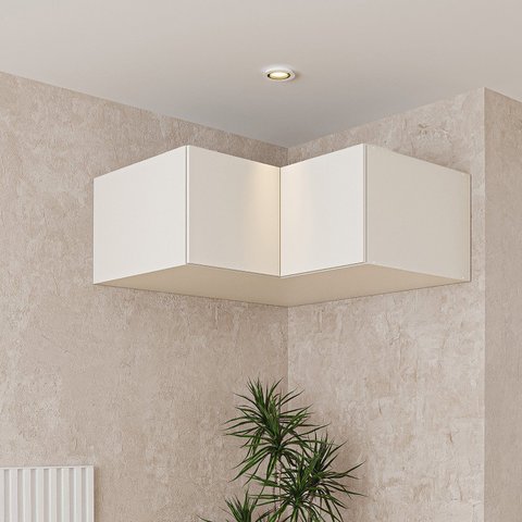 Ponte Canto Reto Modular 95cm 2 Portas Jade CabeCasa MadeiraOriginals Branco/Fosco