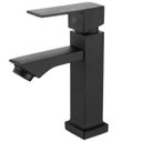 Ver imagem 1 de Torneira Pia Banheiro Monocomando Preta Luxo Moderna Bancada Area Lazer Varanda Hotel Restaurante Po