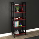 Ver imagem 1 de Estante Gamer com 5 Prateleiras - Preto/Vermelho