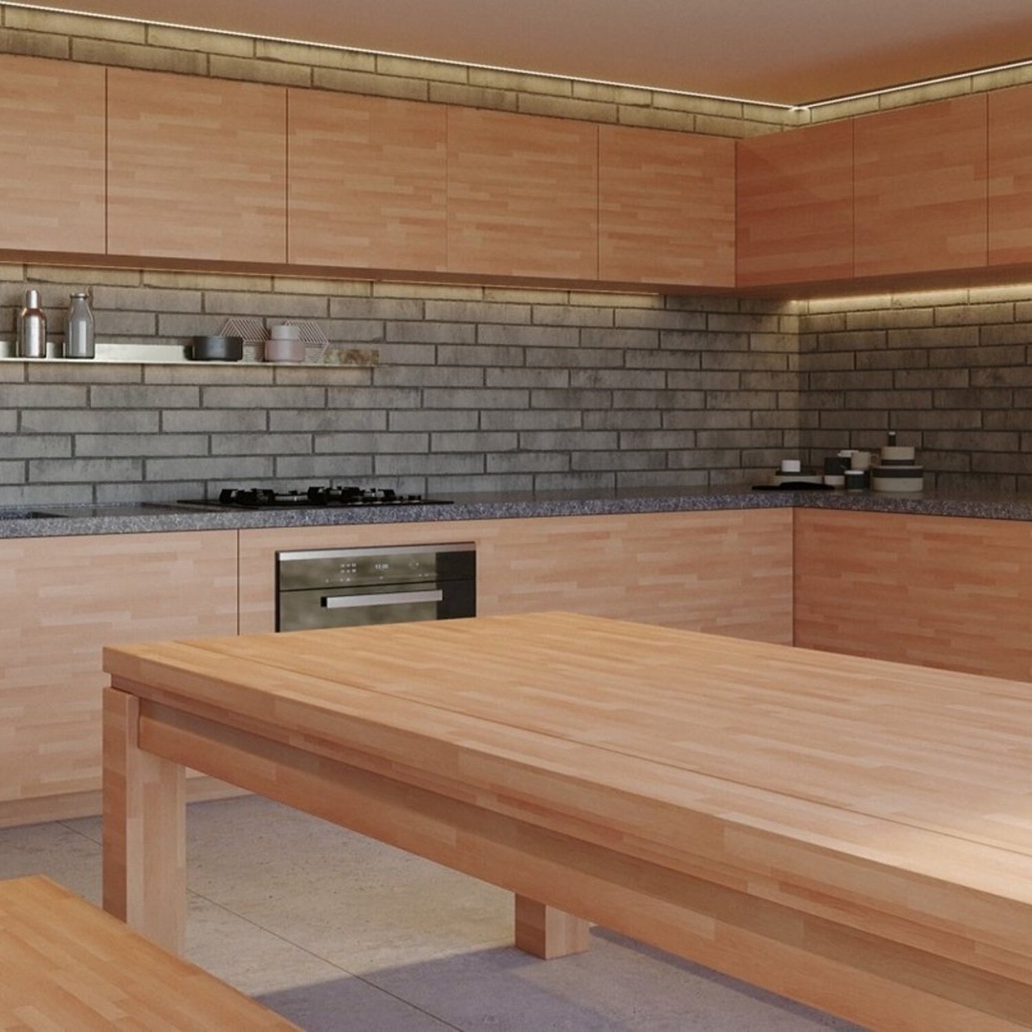 Painel de Eucalipto Cozinha 3x60x120cm - 3