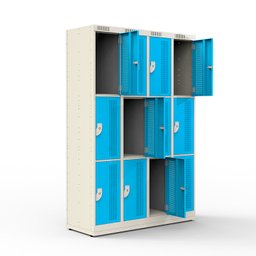 Armário de Aço 12 Portas - Nk 4303 Nilko Armários Azul Sky Chave Padrão - 3
