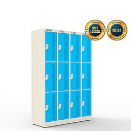 Armário de Aço 12 Portas - Nk 4303 Nilko Armários Azul Sky Chave Padrão - 2