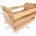 Ver imagem 6 de Caixa de Madeira Tipo Caixote de Fruta 30CMX30CMX47CM Madeira do Brasil Marrom/Rosa Woodforce