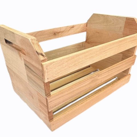 Caixa de Madeira Tipo Caixote de Fruta 30CMX30CMX47CM Madeira do Brasil Marrom/Rosa Woodforce